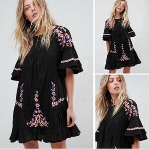 Free People Pavlo Embroidered Babydoll Dress